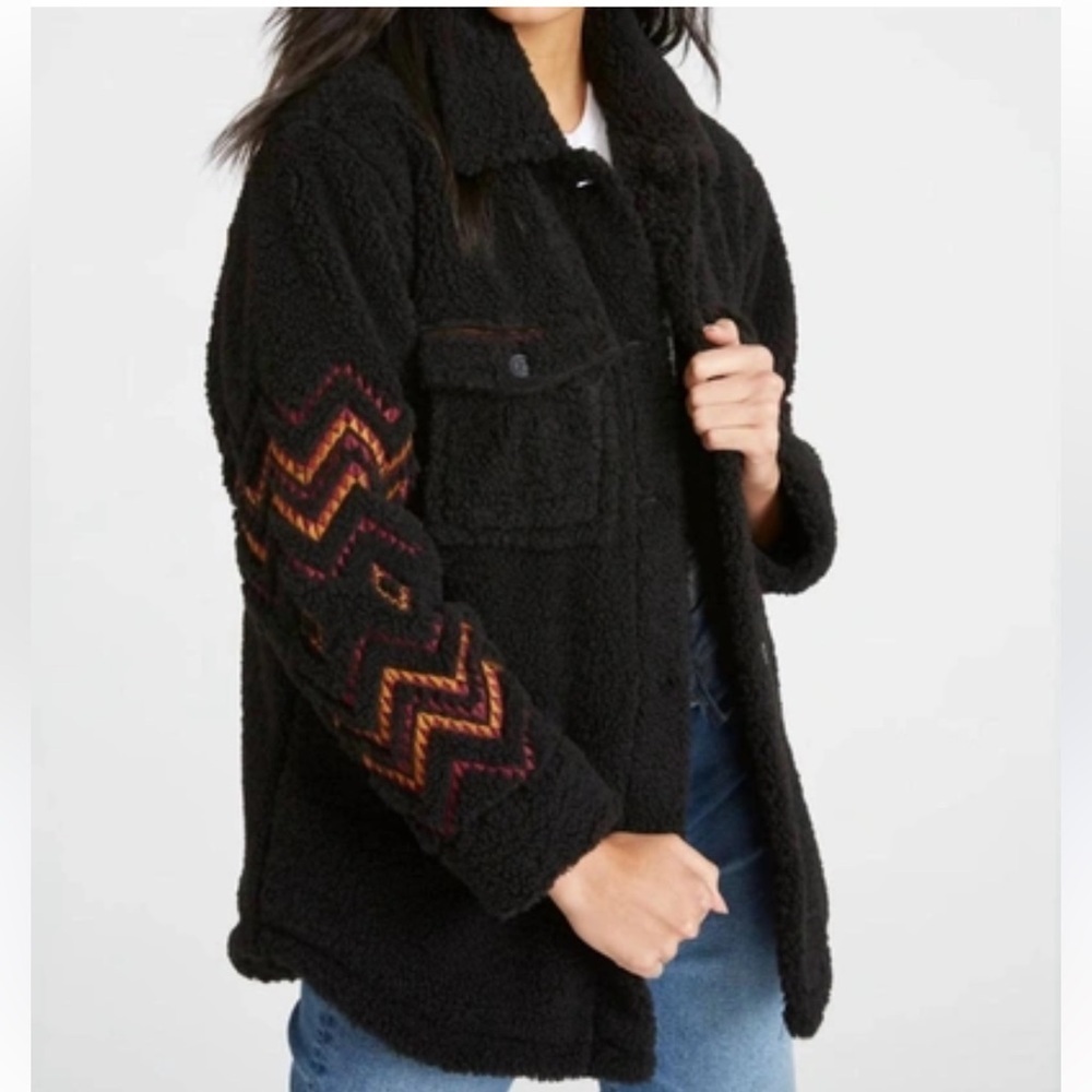 DRIFTWOOD Sheeba Sherpa Jacket In Black size XL